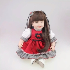 [Đủ mẫu] Búp Bê 55 cm = 22 inch Thân Gòn Mềm Mại  Reborn Silicon Vinyl Doll