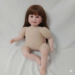 [Đủ mẫu] Búp Bê 55 cm = 22 inch Thân Gòn Mềm Mại  Reborn Silicon Vinyl Doll