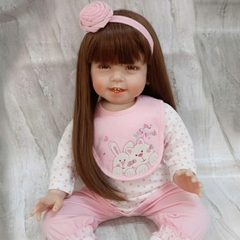 [Đủ mẫu] Búp Bê 55 cm = 22 inch Thân Gòn Mềm Mại  Reborn Silicon Vinyl Doll