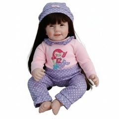 [Đủ mẫu] Búp Bê 55 cm = 22 inch Thân Gòn Mềm Mại  Reborn Silicon Vinyl Doll