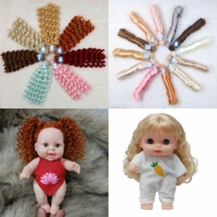 {Đủ Màu} Tép Tóc Giả 5 cm, 15 cm, 25 cm Dán Cho Búp Bê Chịu Nhiệt Độ Cao