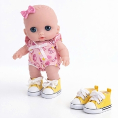 {Đủ Mẫu} Búp Bê Nhựa Cao Cấp Tái Sinh 21 cm 8 inch Mắt To 3D Reborn Vynil Baby Doll