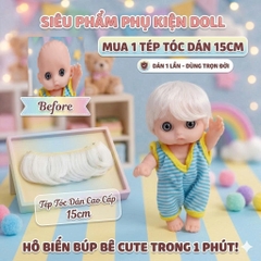 {Đủ Màu} Tép Tóc Giả 5 cm, 15 cm, 25 cm Dán Cho Búp Bê Chịu Nhiệt Độ Cao