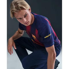 Áo Tay Ngắn Thể Thao Nam Nike FC Barcelona 2025/26 Stadium Home