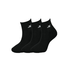 Vớ Thể Thao Unisex Skechers Quarter Socks 3 Packs - Đen