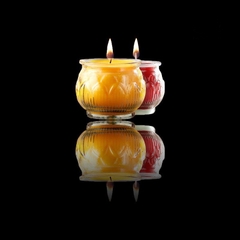 1 cặp nến hoa sen 24h / 1 ngày - nến bơ xinxin hong chuẩn hũ thủy tinh hoa sen