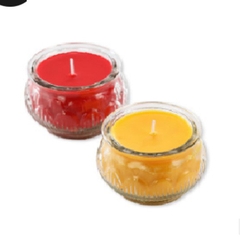 1 cặp nến hoa sen 24h / 1 ngày - nến bơ xinxin hong chuẩn hũ thủy tinh hoa sen