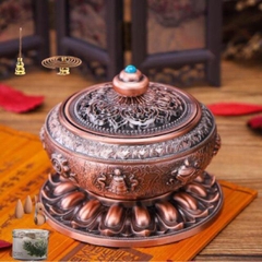 Lư đốt trầm mật tông - lư xông trầm tám cát tường