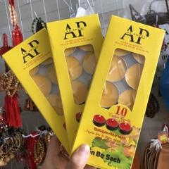 10 viến nến bơ thực vật hàng chuẩn cháy 4h - nến viên cao cấp xinxin hong