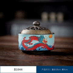 Thác Khói Trầm Hương hình trụ - lư gốm xông trầm Bằng Gốm Sứ Trang Trí