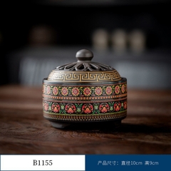 Thác Khói Trầm Hương hình trụ - lư gốm xông trầm Bằng Gốm Sứ Trang Trí