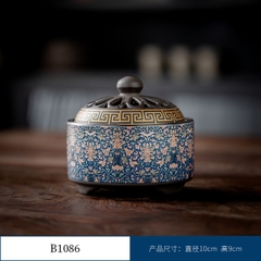 Thác Khói Trầm Hương hình trụ - lư gốm xông trầm Bằng Gốm Sứ Trang Trí