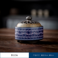 Thác Khói Trầm Hương hình trụ - lư gốm xông trầm Bằng Gốm Sứ Trang Trí