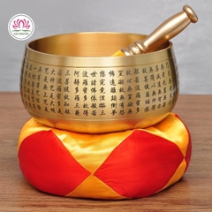 Chuông Đồng Viền  Khắc Chú Đại Bi - Chuông Đài Loan Đồng Vàng Chữ Phật Khắc Chú Đại Bi