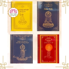 Combo 6 Cuốn Sổ Tay Chép Kinh In Mờ - trọn bộ vở chép kinh