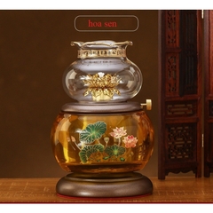 Đèn Dầu - Đèn Dầu Thờ Cúng Phật Pha Lê mã 050