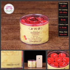 Nến Thơm - Nến Bơ Cúng Phật hộp 100 viên cháy 4h Đủ Màu, Không Mùi Không Khói