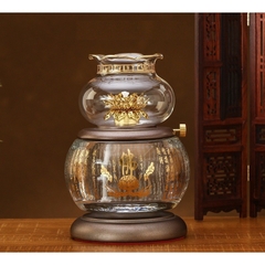 Đèn Dầu - Đèn Dầu Thờ Cúng Phật Pha Lê mã 050