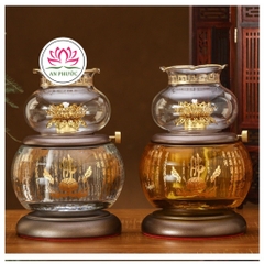 Đèn Dầu - Đèn Dầu Thờ Cúng Phật Pha Lê mã 050