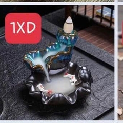 Thác Xông Trầm Tiểu cảnh Mini cá Koi - quà tặng phong thủy