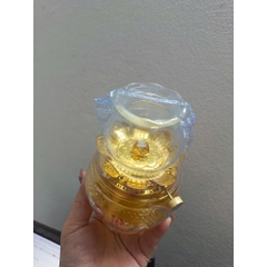 Đèn thắp dầu hoa sen thủy tinh 060 - đèn thờ cúng Gia tiên, Thần Tài. thờ Phật