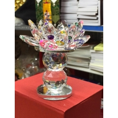 CHÂN NẾN HOA SEN LƯU LY