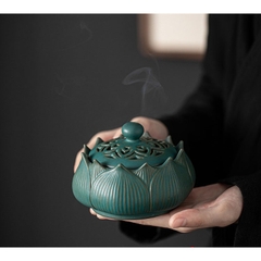 Lư sứ xông trầm hoa sen AP062