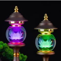 Đèn Thờ Điện Chóp Cầu Hoa Sen - Đèn Điện Hoa Sen AP09