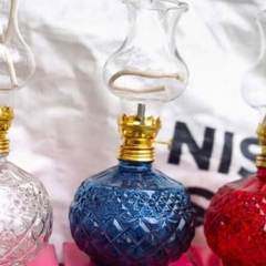 Đèn Dầu Vân Trám - Đèn Thắp Dầu Thủy Tinh Bầu Tròn  lưu ly để ban thờ thần tài, ban thờ thổ địa, ban thờ gia tiên(180ml)