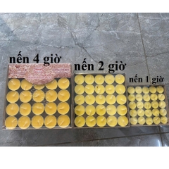 Nến Thơm - Nến Bơ Cúng Phật hộp 100 viên cháy 4h Đủ Màu, Không Mùi Không Khói