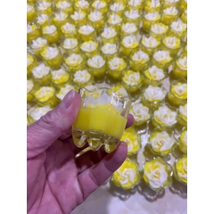 Nến Thơm Ngũ Sắc Thần Tài - Bộ 5 Cốc Thủy Tinh 8 Giờ - Nến Hoa Nghệ Thuật (TH)