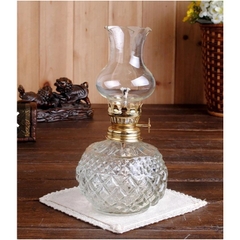 Đèn Dầu Vân Trám - Đèn Thắp Dầu Thủy Tinh Bầu Tròn  lưu ly để ban thờ thần tài, ban thờ thổ địa, ban thờ gia tiên(180ml)