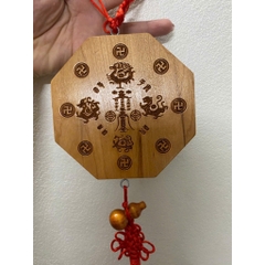 Gương Bát Quái Lồi Gỗ Đào