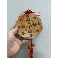 Gương Bát Quái Lồi Gỗ Đào