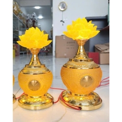 CẶP ĐÈN HOA SEN THỜ PHẬT CAO CẤP (SIZE 25 – 30 – 35 CM)