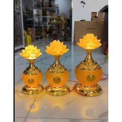 CẶP ĐÈN HOA SEN THỜ PHẬT CAO CẤP (SIZE 25 – 30 – 35 CM)