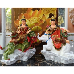 TƯỢNG PHỔ HIỀN – VĂN THÙ BỒ TÁT CAO 70CM (COMPOSITE CAO CẤP)