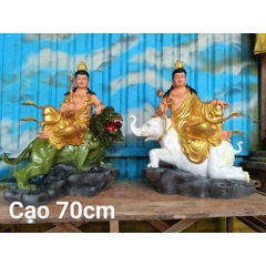TƯỢNG PHỔ HIỀN – VĂN THÙ BỒ TÁT CAO 70CM (COMPOSITE CAO CẤP)