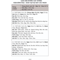 Sách - LỊCH ÂM – DƯƠNG CÁT TƯỜNG 2026 -NGÀY LÀNH THÁNG TỐT VẠN SỰ BẤT CẦU NHÂN (TV)