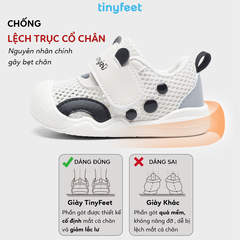 Giày tập đi cho bé TINYFEET WJ32 họa tiết Gấu Trúc, chống bẹt chân