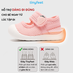 Giày tập đi cho bé TINYFEET WJ07 dễ thương, thoáng khí, mềm mại