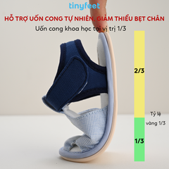 Sandal tập đi cho bé TINYFEET TN01 chất liệu cotton mềm mại, siêu nhẹ