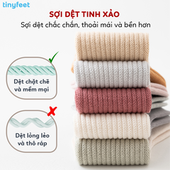 Tất Vớ cho bé 1-3 tuổi TINYFEET KS07 cotton dày dặn, không xù lông