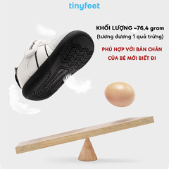 Giày tập đi cho bé TINYFEET WJ29 phong cách Samba, chống bẹt chân