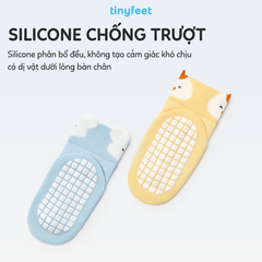 Tất Vớ chống trượt cho bé TINYFEET KS09 kháng khuẩn, họa tiết động vật dễ thương