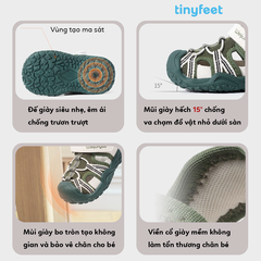 Giày cho bé TINYFEET WJ34 thể thao, thoáng khí, chống bẹt chân