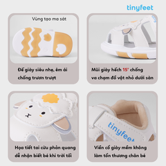 Sandal có kèn kêu Bíp Bíp cho bé 1-3 tuổi TINYFEET TN05 mềm mại, thoáng khí