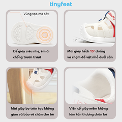 Giày tập đi cho bé TINYFEET WJ13 dáng thể thao, chống bẹt chân
