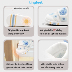 Giày tập đi cho bé TINYFEET WJ15 nhẹ êm, chống bẹt chân
