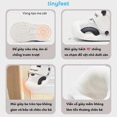 Giày tập đi cho bé TINYFEET WJ32 họa tiết Gấu Trúc, chống bẹt chân
